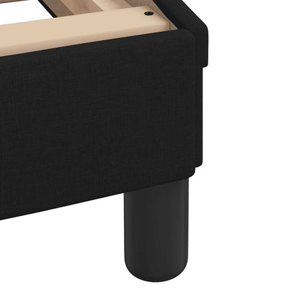 vidaXL Bed Frame "Dover" Black 90x190 cm Single Fabric