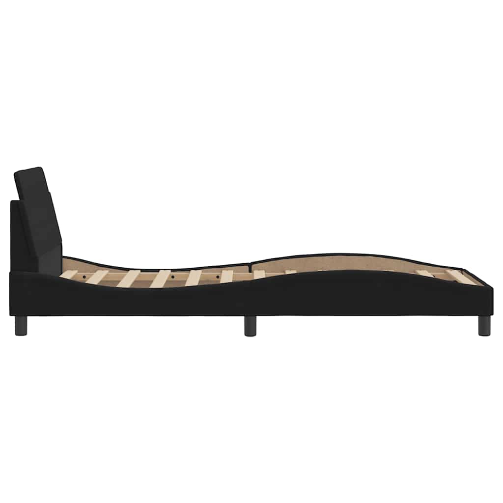 vidaXL Bed Frame "Dover" Black 90x190 cm Single Velvet
