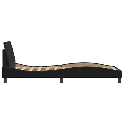 vidaXL Bed Frame "Dover" Black 90x190 cm Single Velvet