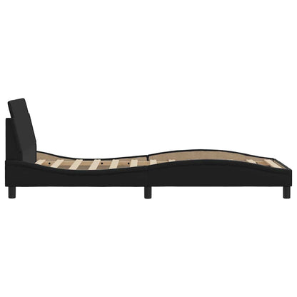 vidaXL Bed Frame "Dover" Black 90x190 cm Single Faux Leather