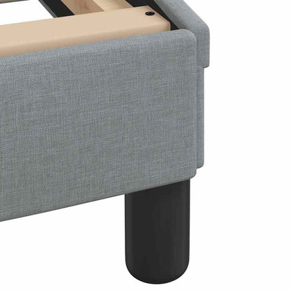 vidaXL Bed Frame "Dover" Light Grey 135x190 cm Double Fabric