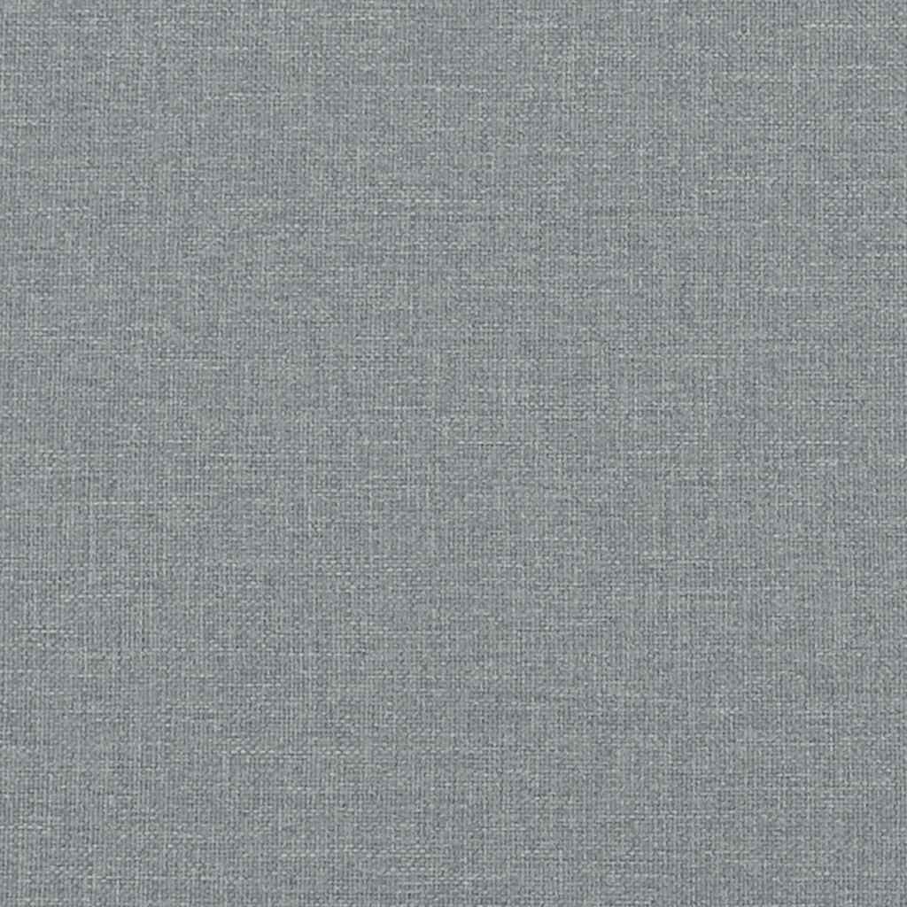 vidaXL Bed Frame "Dover" Light Grey 135x190 cm Double Fabric
