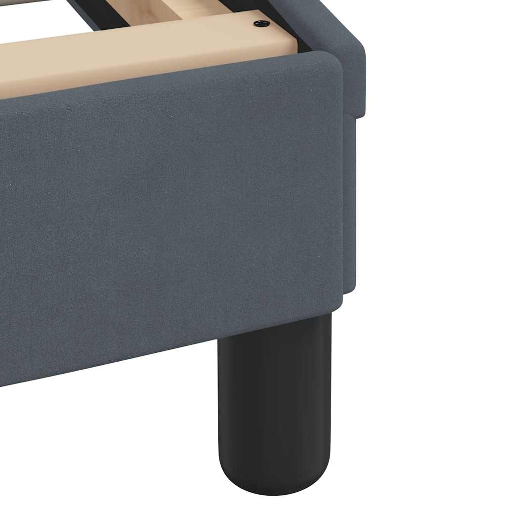 vidaXL Bed Frame "Dover" Dark Grey 135x190 cm Double Velvet