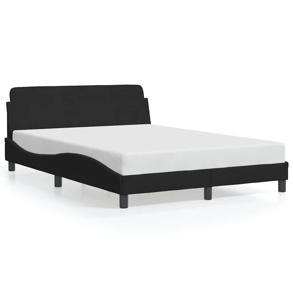 vidaXL Bed Frame "Dover" Black 135x190 cm Velvet