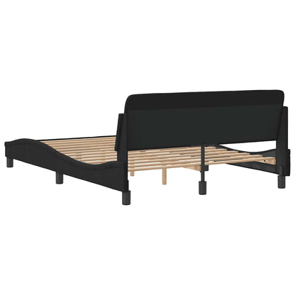 vidaXL Bed Frame "Dover" Black 135x190 cm Double Velvet