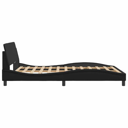 vidaXL Bed Frame "Dover" Black 135x190 cm Double Faux Leather