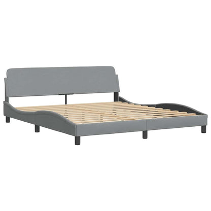 vidaXL Bed Frame "Dover" Light Grey 180x200 cm Super King Fabric