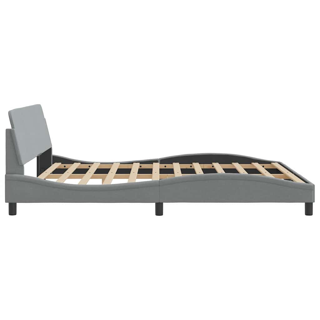 vidaXL Bed Frame "Dover" Light Grey 180x200 cm Super King Fabric