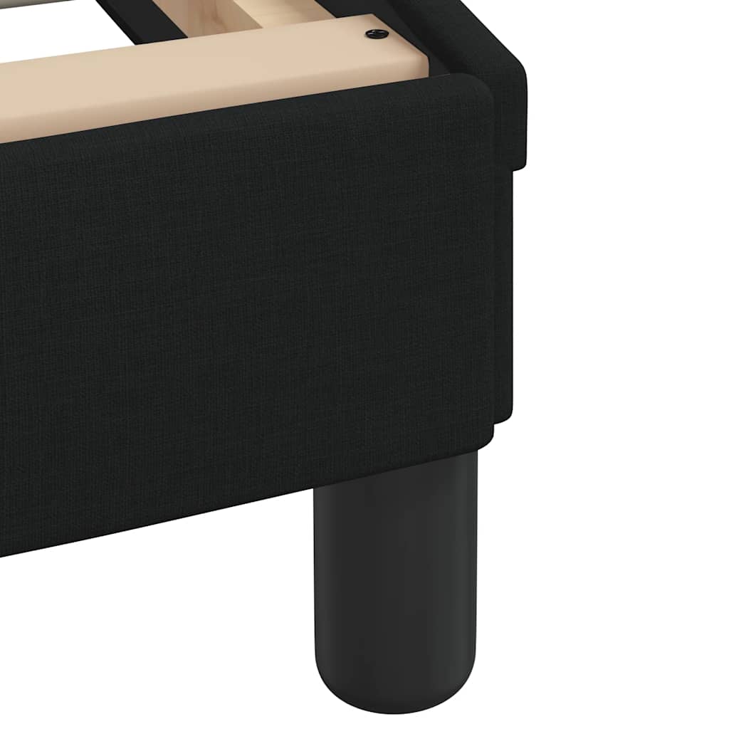 vidaXL Bed Frame "Dover" Black 180x200 cm Super King Fabric