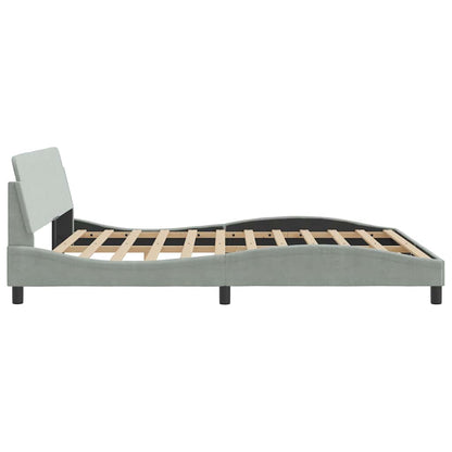 vidaXL Bed Frame "Dover" Light Grey 180x200 cm Super King Velvet