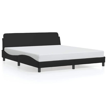 vidaXL Bed Frame "Dover" Black 180x200 cm Super King Faux Leather