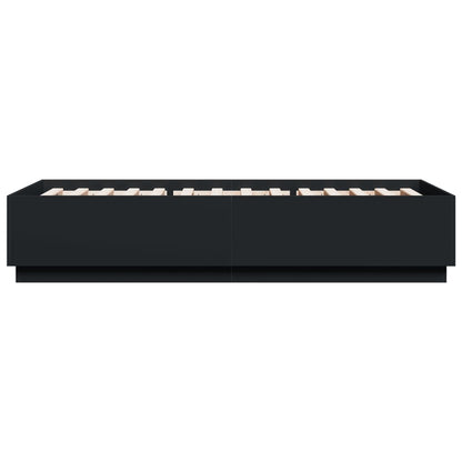 vidaXL Bed Frame with LED without Mattress Black 100x200 cm
