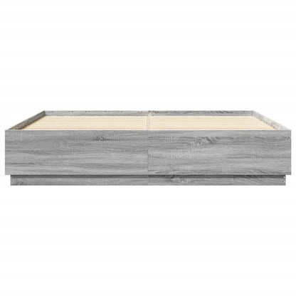 vidaXL Bed Frame without Mattress Grey Sonoma 200x200 cm