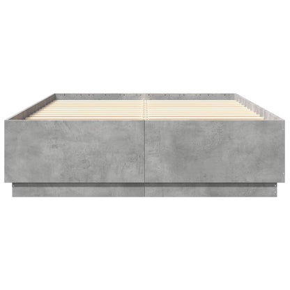 vidaXL Bed Frame without Mattress Concrete Grey 160x200 cm