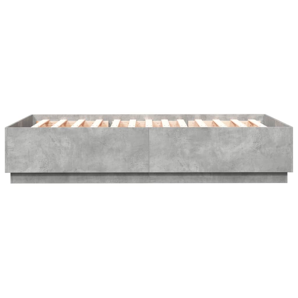 vidaXL Bed Frame without Mattress Concrete Grey 160x200 cm