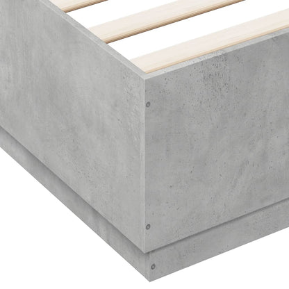 vidaXL Bed Frame without Mattress Concrete Grey 160x200 cm