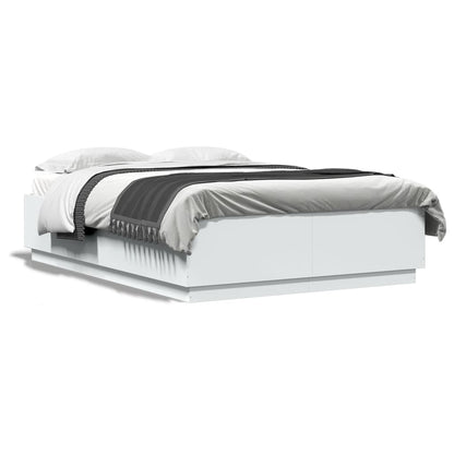 vidaXL Bed Frame without Mattress White 150x200 cm King Size