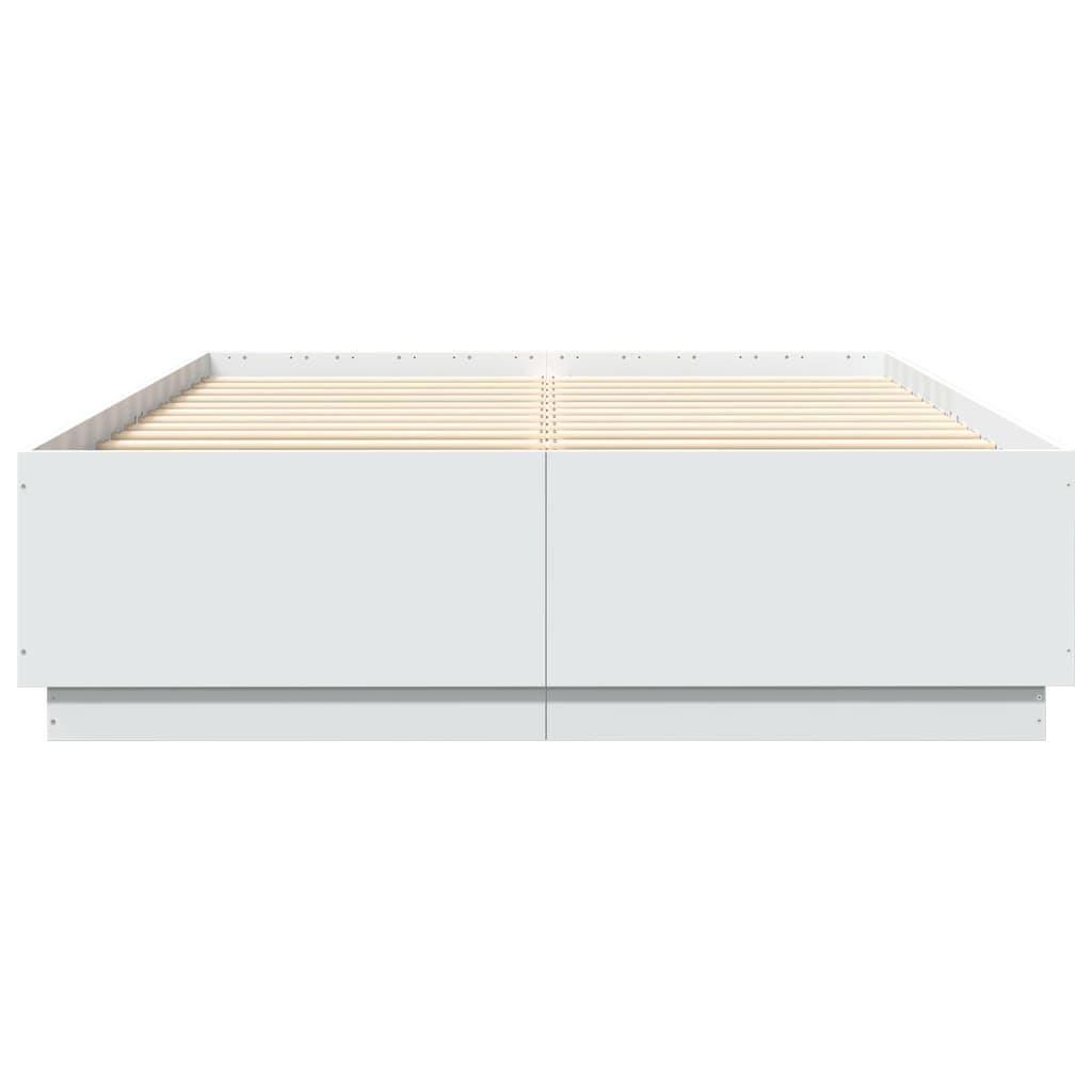 vidaXL Bed Frame without Mattress White 150x200 cm King Size