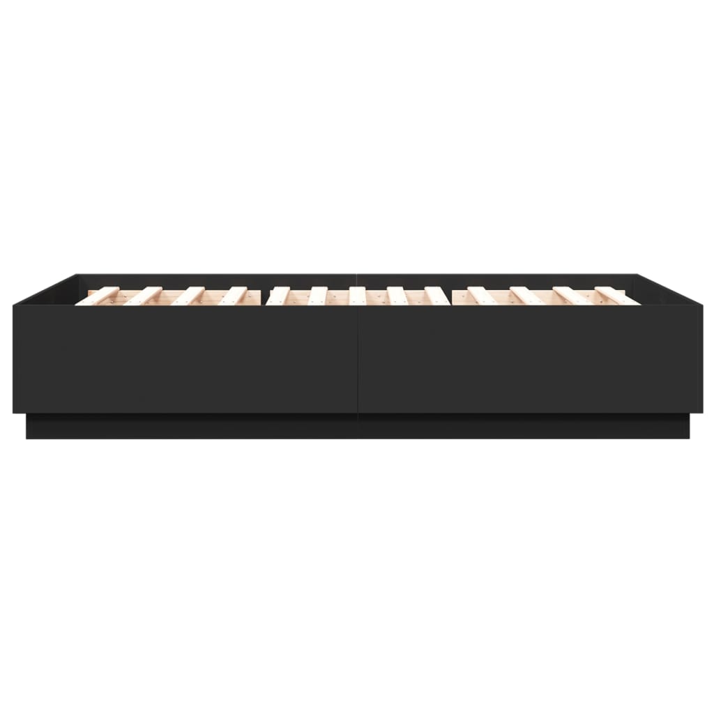 vidaXL Bed Frame without Mattress Black 150x200 cm King Size
