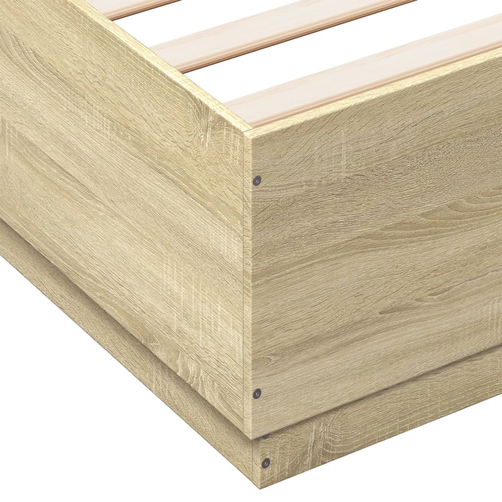 vidaXL Bed Frame without Mattress Sonoma Oak 150x200 cm King Size