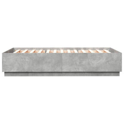 vidaXL Bed Frame without Mattress Concrete Grey 150x200 cm King Size