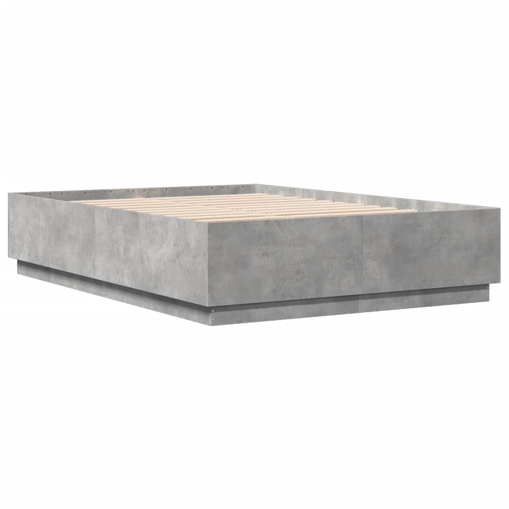 vidaXL Bed Frame without Mattress Concrete Grey 150x200 cm King Size