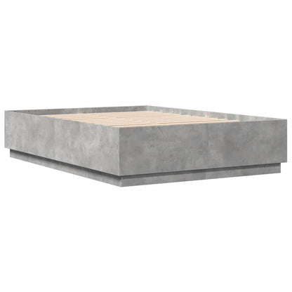 vidaXL Bed Frame without Mattress Concrete Grey 150x200 cm King Size
