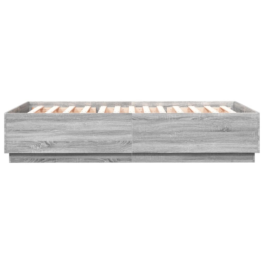 vidaXL Bed Frame without Mattress Grey Sonoma 150x200 cm King Size