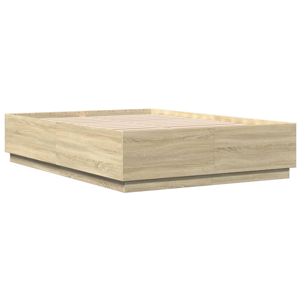 vidaXL Bed Frame without Mattress Sonoma Oak 140x200 cm