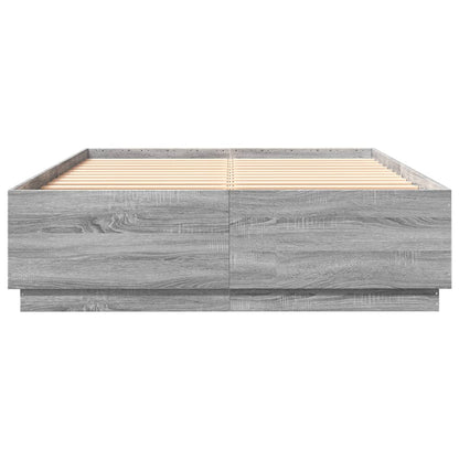 vidaXL Bed Frame without Mattress Grey Sonoma 140x200 cm