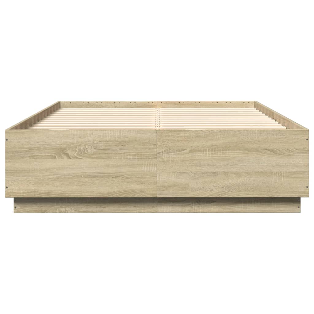 vidaXL Bed Frame without Mattress Sonoma Oak 120x200 cm