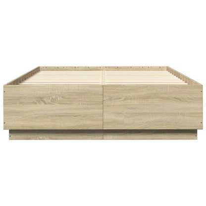 vidaXL Bed Frame without Mattress Sonoma Oak 120x200 cm