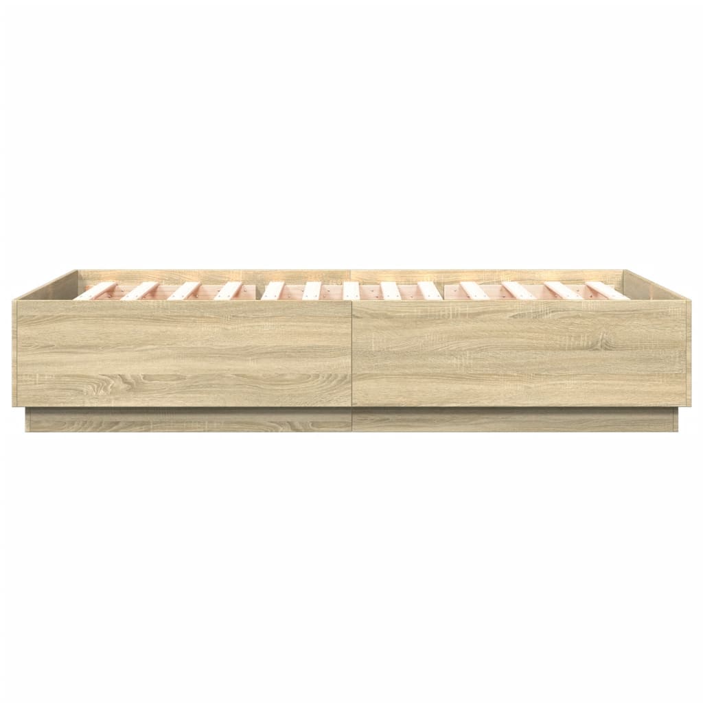 vidaXL Bed Frame without Mattress Sonoma Oak 120x200 cm