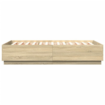 vidaXL Bed Frame without Mattress Sonoma Oak 120x200 cm