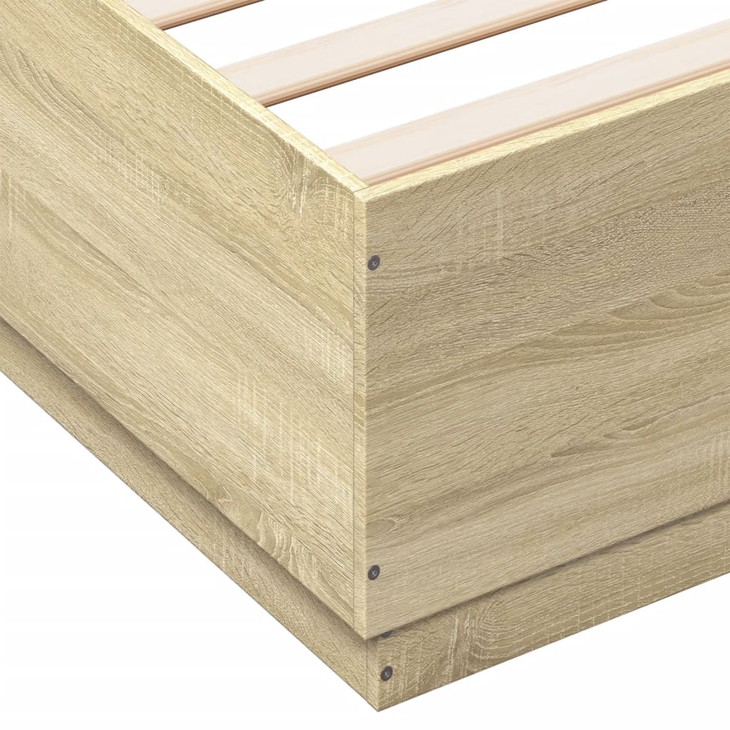 vidaXL Bed Frame without Mattress Sonoma Oak 120x200 cm