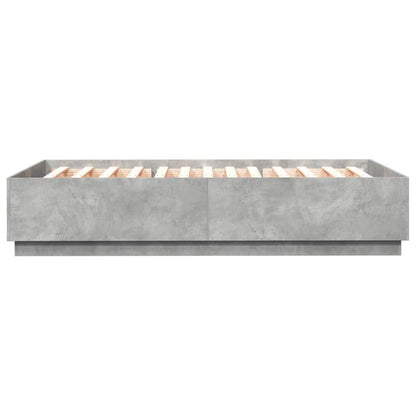 vidaXL Bed Frame without Mattress Concrete Grey 120x200 cm