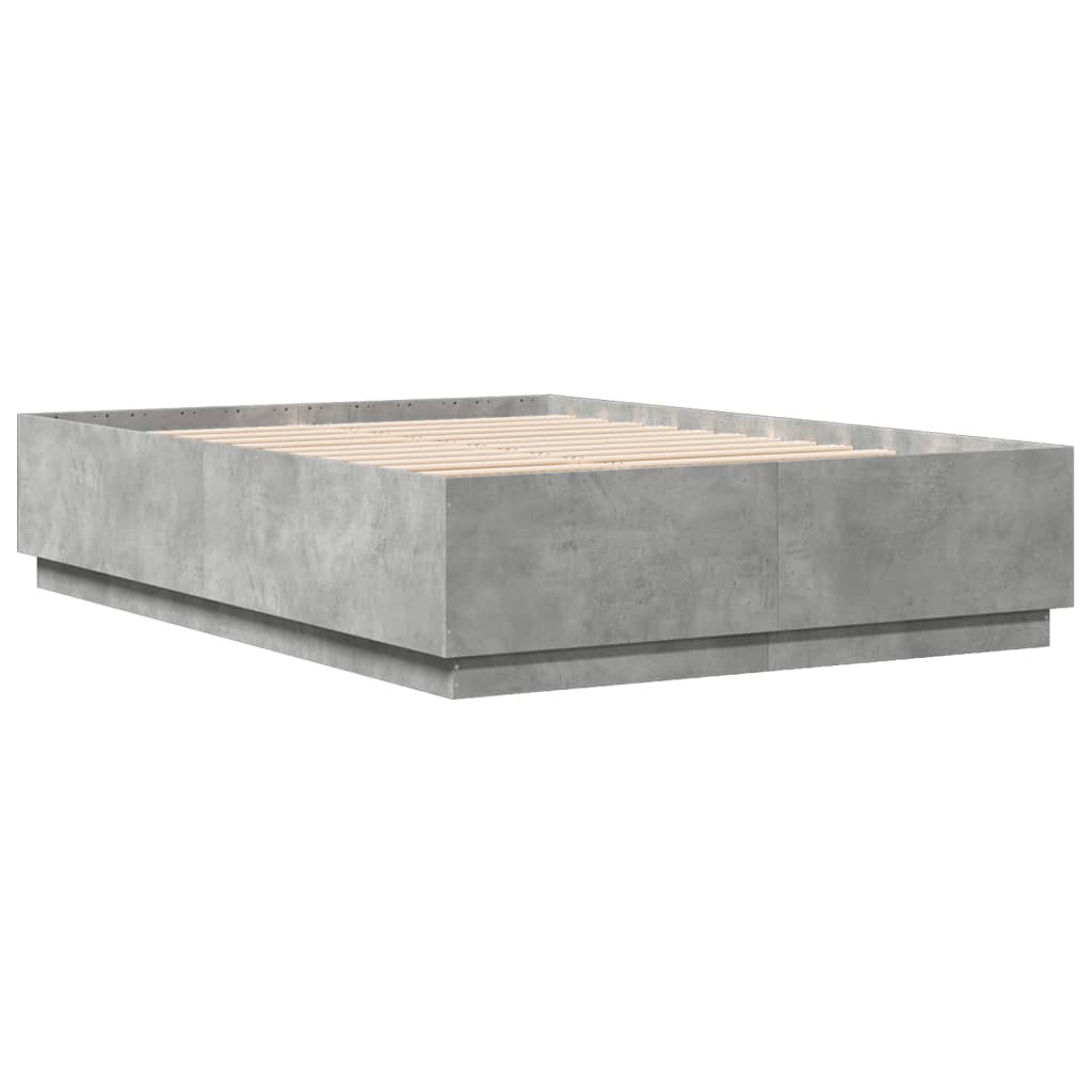 vidaXL Bed Frame without Mattress Concrete Grey 120x200 cm