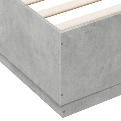 vidaXL Bed Frame without Mattress Concrete Grey 120x200 cm