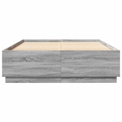 vidaXL Bed Frame without Mattress Grey Sonoma 120x200 cm