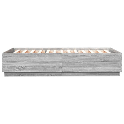 vidaXL Bed Frame without Mattress Grey Sonoma 120x200 cm