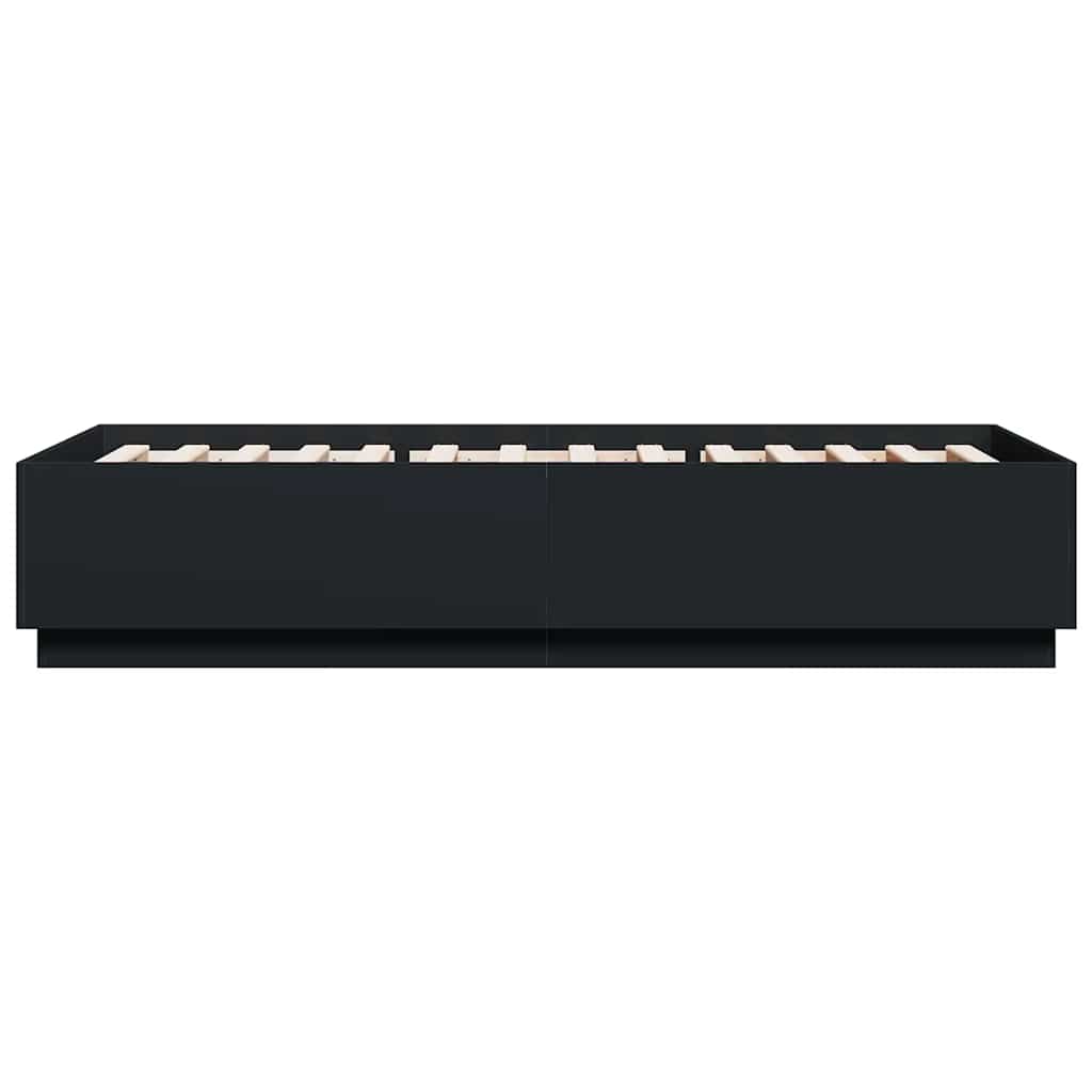 vidaXL Bed Frame without Mattress Black 100x200 cm