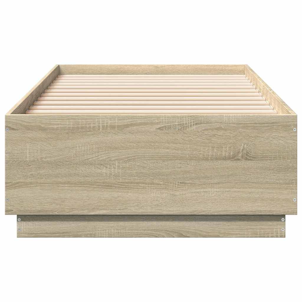 vidaXL Bed Frame without Mattress Sonoma Oak 100x200 cm