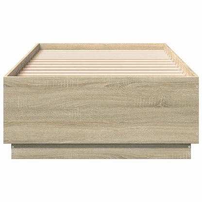 vidaXL Bed Frame without Mattress Sonoma Oak 100x200 cm