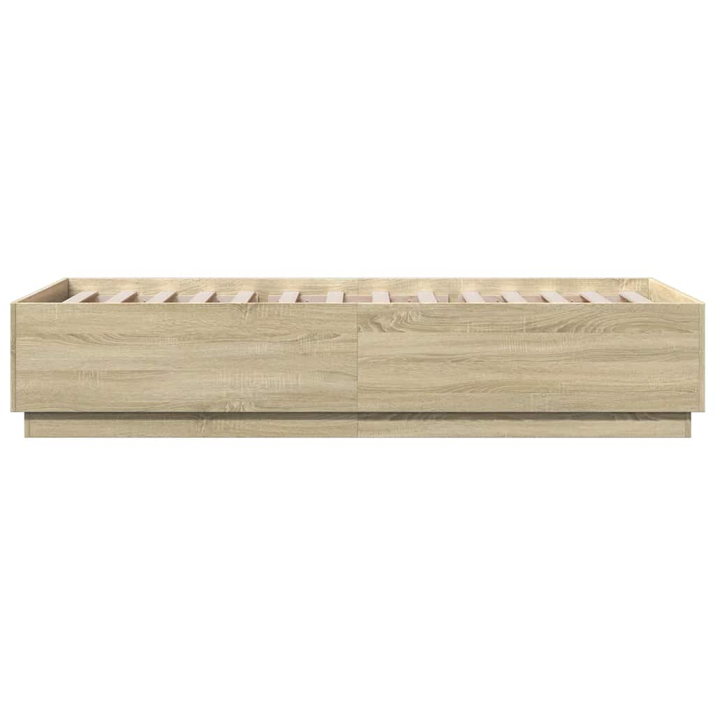 vidaXL Bed Frame without Mattress Sonoma Oak 100x200 cm