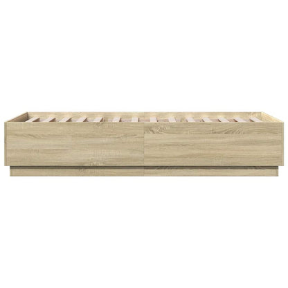 vidaXL Bed Frame without Mattress Sonoma Oak 100x200 cm