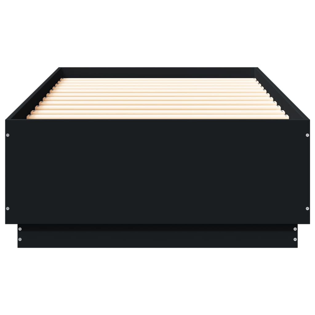 vidaXL Bed Frame without Mattress Black 90x200 cm