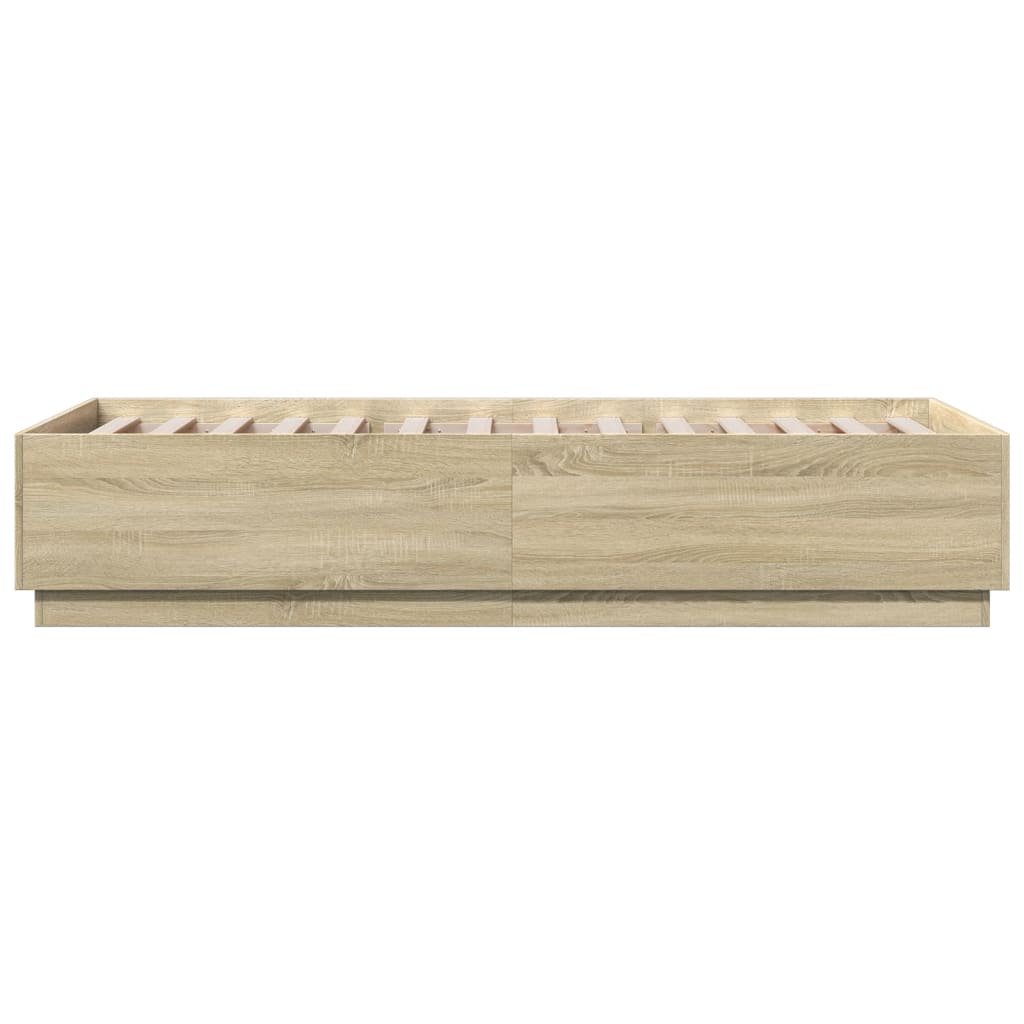 vidaXL Bed Frame without Mattress Sonoma Oak 90x200 cm