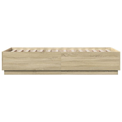 vidaXL Bed Frame without Mattress Sonoma Oak 90x200 cm