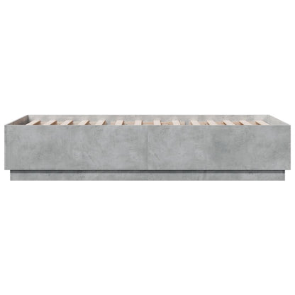vidaXL Bed Frame without Mattress Concrete Grey 90x200 cm