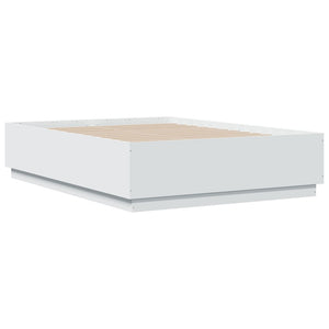 vidaXL Bed Frame White 140x190 cm Engineered Wood